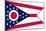 Ohio State Flag - Letterpress-Lantern Press-Mounted Art Print