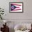 Ohio State Flag - Letterpress-Lantern Press-Framed Art Print displayed on a wall