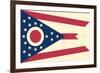 Ohio State Flag-Lantern Press-Framed Premium Giclee Print