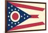 Ohio State Flag-Lantern Press-Framed Art Print