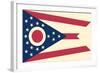 Ohio State Flag-Lantern Press-Framed Art Print