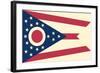 Ohio State Flag-Lantern Press-Framed Art Print