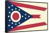 Ohio State Flag-Lantern Press-Framed Stretched Canvas