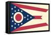 Ohio State Flag-Lantern Press-Framed Stretched Canvas