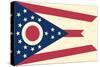 Ohio State Flag-Lantern Press-Stretched Canvas