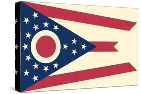 Ohio State Flag-Lantern Press-Stretched Canvas