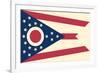 Ohio State Flag-Lantern Press-Framed Art Print