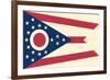 Ohio State Flag-Lantern Press-Framed Art Print