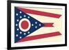 Ohio State Flag-Lantern Press-Framed Art Print