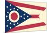 Ohio State Flag-Lantern Press-Mounted Art Print