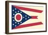 Ohio State Flag-Lantern Press-Framed Art Print