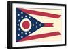 Ohio State Flag-Lantern Press-Framed Art Print