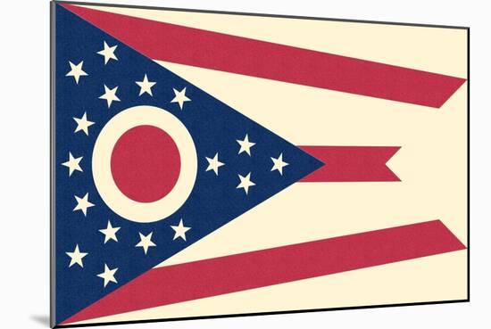 Ohio State Flag-Lantern Press-Mounted Art Print