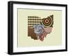 Ohio State Map-Lanre Adefioye-Framed Giclee Print