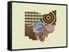 Ohio State Map-Lanre Adefioye-Framed Stretched Canvas