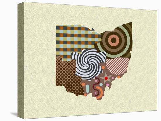 Ohio State Map-Lanre Adefioye-Stretched Canvas