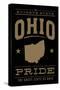 Ohio State Pride - Gold on Black-Lantern Press-Stretched Canvas