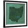 Ohio State Words-David Bowman-Framed Giclee Print