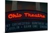 Ohio Theater marquee theater sign advertising Columbus Symphony Orchestra in downtown Columbus, OH-null-Mounted Photographic Print