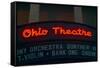 Ohio Theater marquee theater sign advertising Columbus Symphony Orchestra in downtown Columbus, OH-null-Framed Stretched Canvas