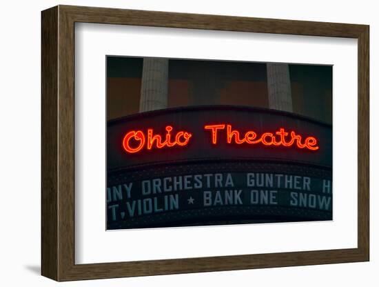 Ohio Theater marquee theater sign advertising Columbus Symphony Orchestra in downtown Columbus, OH-null-Framed Photographic Print