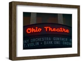 Ohio Theater marquee theater sign advertising Columbus Symphony Orchestra in downtown Columbus, OH-null-Framed Photographic Print