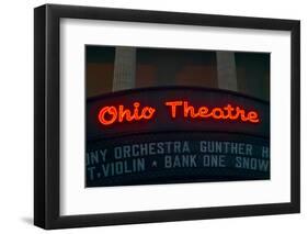 Ohio Theater marquee theater sign advertising Columbus Symphony Orchestra in downtown Columbus, OH-null-Framed Photographic Print