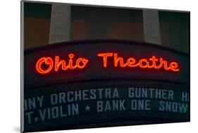 Ohio Theater marquee theater sign advertising Columbus Symphony Orchestra in downtown Columbus, OH-null-Mounted Photographic Print