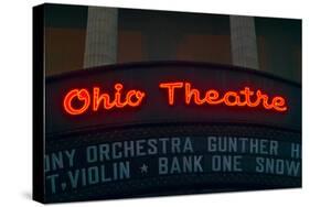 Ohio Theater marquee theater sign advertising Columbus Symphony Orchestra in downtown Columbus, OH-null-Stretched Canvas