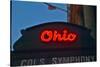 Ohio Theater marquee theater sign advertising Columbus Symphony Orchestra in downtown Columbus, OH-null-Stretched Canvas