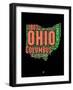 Ohio Word Cloud 1-NaxArt-Framed Art Print