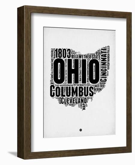 Ohio Word Cloud 2-NaxArt-Framed Art Print