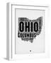 Ohio Word Cloud 2-NaxArt-Framed Art Print