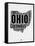 Ohio Word Cloud 2-NaxArt-Framed Stretched Canvas