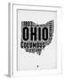 Ohio Word Cloud 2-NaxArt-Framed Art Print