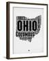 Ohio Word Cloud 2-NaxArt-Framed Art Print