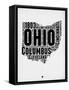 Ohio Word Cloud 2-NaxArt-Framed Stretched Canvas