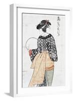 Ohisa from Takashima Teahouse-null-Framed Giclee Print