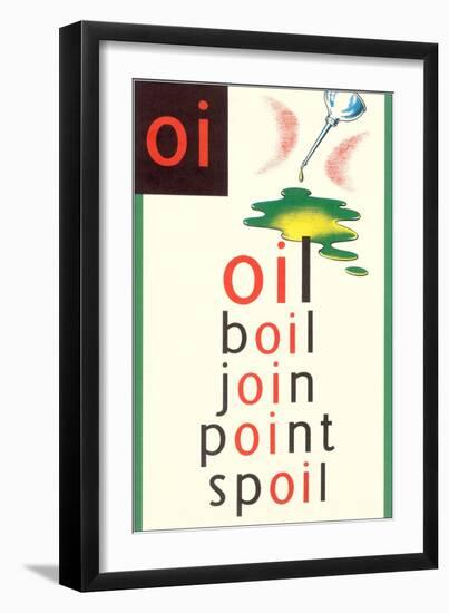 OI in Oil-null-Framed Art Print