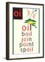 OI in Oil-null-Framed Art Print