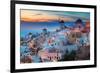 Oia at night Santorini Greece-null-Framed Premium Giclee Print