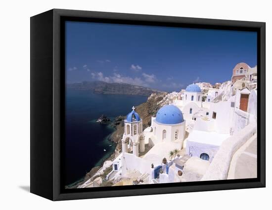 Oia (Ia), Island of Santorini (Thira), Cyclades Islands, Aegean, Greek Islands, Greece, Europe-Sergio Pitamitz-Framed Stretched Canvas