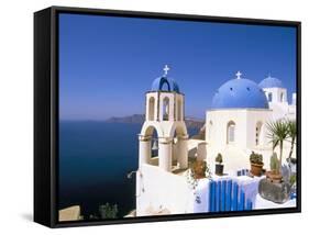 Oia (Ia), Island of Santorini (Thira), Cyclades Islands, Aegean, Greek Islands, Greece, Europe-Sergio Pitamitz-Framed Stretched Canvas