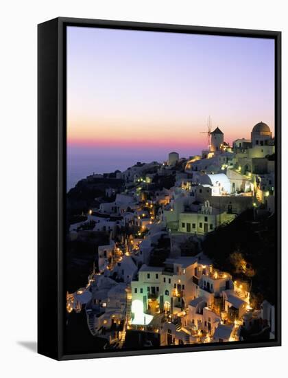 Oia (Ia), Island of Santorini (Thira), Cyclades Islands,Aegean, Greek Islands, Greece, Europe-Sergio Pitamitz-Framed Stretched Canvas