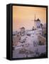 Oia (Ia) Village and Windmill, Santorini, Cyclades, Greek Islands, Greece, Europe-null-Framed Stretched Canvas