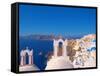 Oia, Santorini, Cyclades, Greek Islands, Greece, Europe-Sakis Papadopoulos-Framed Stretched Canvas