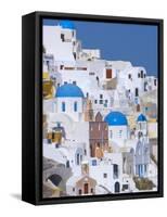 Oia, Santorini, Cyclades, Greek Islands, Greece, Europe-Sakis Papadopoulos-Framed Stretched Canvas