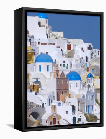 Oia, Santorini, Cyclades, Greek Islands, Greece, Europe-Sakis Papadopoulos-Framed Stretched Canvas