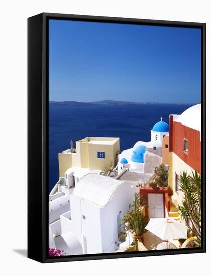 Oia, Santorini, Cyclades, Greek Islands, Greece, Europe-Sakis Papadopoulos-Framed Stretched Canvas