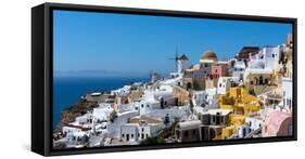 Oia, Santorini, Cyclades, Greek Islands, Greece, Europe-Karen Deakin-Framed Stretched Canvas